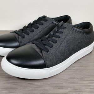 The Rail 'Davis' Sneaker, Grey Leather and Fabric, Mens Size 11 M / 45